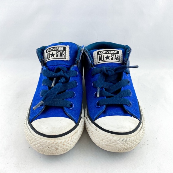 *SOLD* Converse Blue White Casual Kids Sneakers - Picture 2 of 7